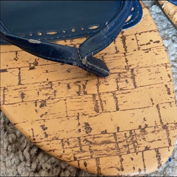 Navy and chestnut sandals - Picture 3 of 15